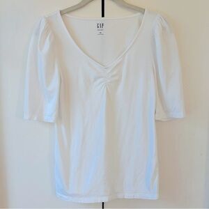 Gap Featherweight Ruched White T-shirt